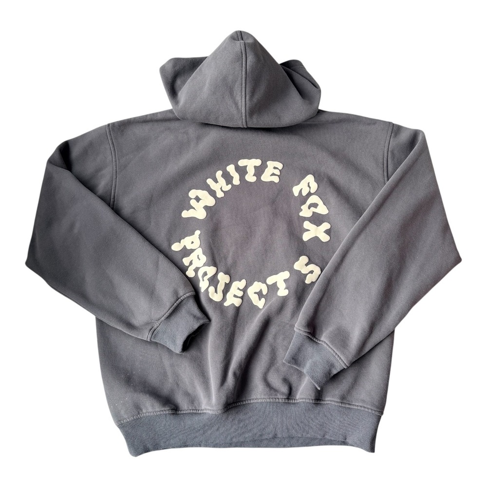White Fox Project 5 Oversized Hoodie Women's M/L Gray Graphic Streetwear RARE